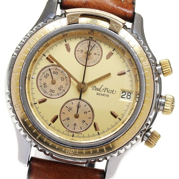 PaulPicot 5091 Chronograph gold Dial Automatic Men\'s Watch_863660 main image 6